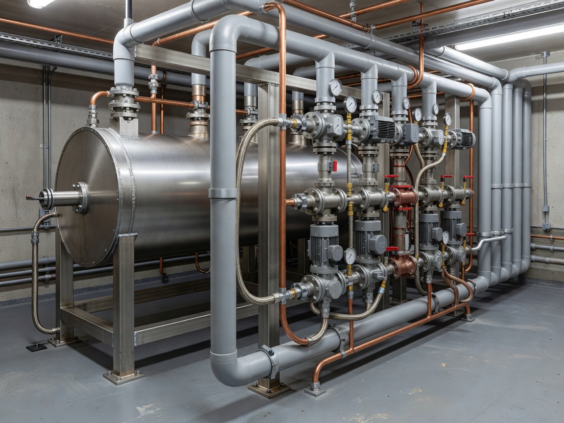District heating heat exchanger and hydronic pump manifold system installation